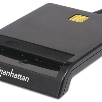 Lector de Tarjetas Inteligentes Manhattan USB 2.0 Universal Negro Modelo 102049