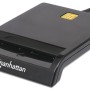 Lector de Tarjetas Inteligentes Manhattan 102049 - USB 2.0 - 1 Mt - Negro - 102049