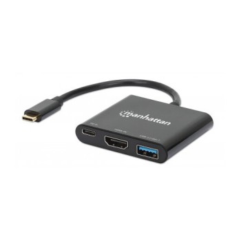 Convertidor de Vídeo Manhattan 130622 - USB-C a HDMI / USB 3.2 / USB-C - 130622