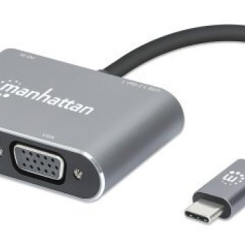 Convertidor de Video Manhattan HDMI/VGA/USB-C a USB-C 4K 60Hz Modelo 130691 Convertidor de Video Manhattan HDMI/VGA/USB-C a USB-C 4K 60Hz Modelo 130691