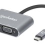 Convertidor de Vídeo Manhattan 130691 - HDMI/VGA/USB-C/USB 3.2 a USB-C - Plata - 130691