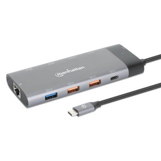 Docking Station Manhattan 130714 - HDMI - USB-A - USB-C - RJ-45 - 130714