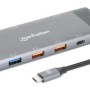 Docking Station Manhattan 130714 - HDMI - USB-A - USB-C - RJ-45 - 130714
