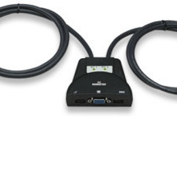 Switch KVM Manhattan VGA USB 3.5mm para 2 Computadoras Modelo 151245