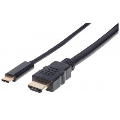 Cable Manhattan 151764 - USB-C a HDMI - Macho - 2 m - Negro - 151764 Cable Manhattan 151764 - USB-C a HDMI - Macho - 2 m - Negro - 151764