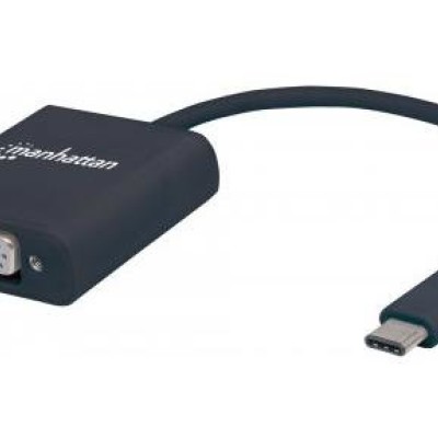 Adaptador Manhattan 151771 - USB-C a VGA - Macho a Hembra - Negro - 151771