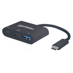 Convertidor USB-C a HDMI Manhattan con Carga - USB 3.0 - Resolución 4K - Modelo 152037