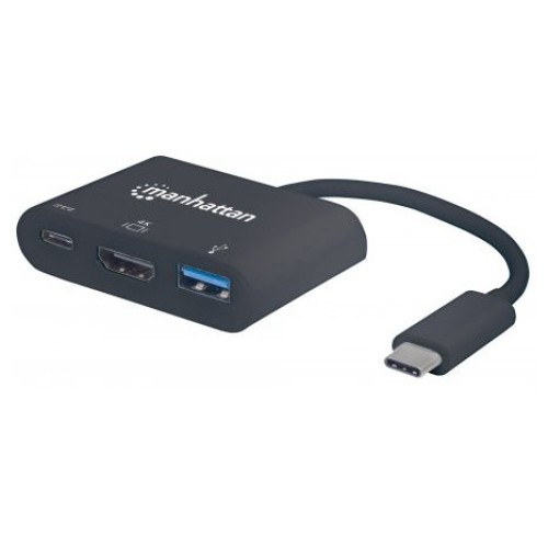 Convertidor USB-C a HDMI Manhattan con Carga - USB 3.0 - Resolución 4K - Modelo 152037