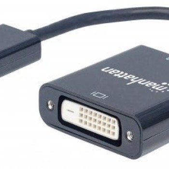 Adaptador Manhattan DisplayPort a DVI-D Activo 1920x1080 Negro Modelo 152228