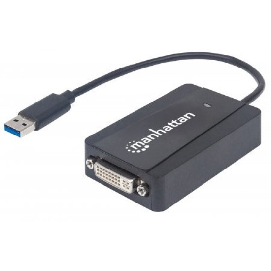 Convertidor Manhattan 152310 - DVI-I a USB 3.0 - Hembra a Macho - 26cm - 152310