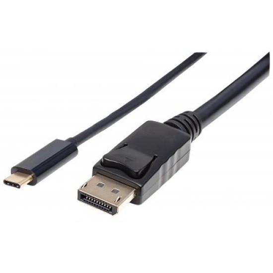 Cable Adaptador Manhattan 152464 - USB-C 3.1 a DisplayPort - 2M - Negro - 152464
