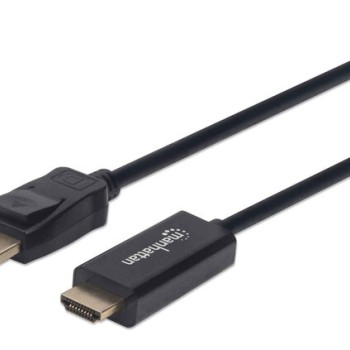 Cable Manhattan DisplayPort a HDMI 1 Metro Full HD 1080p Modelo 152662 Negro Cable Manhattan DisplayPort a HDMI 1 Metro Full HD 1080p Modelo 152662 Negro