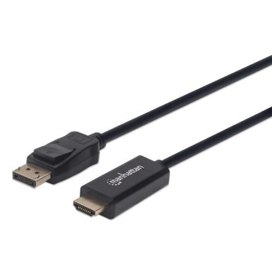 Cable de Video Manhattan 152679 - DisplayPort a HDMI - 1080p - 1.8m - Negro - 152679