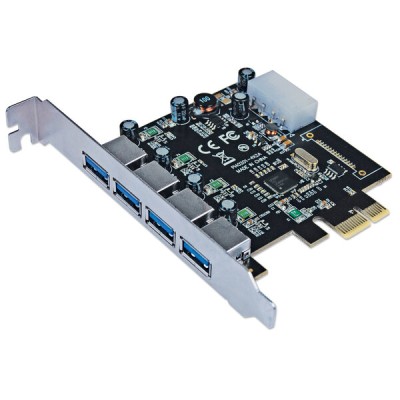 Tarjeta de Expansión Manhattan - PCI-Express - 4x USB 3.0 - 152891 Tarjeta de Expansión Manhattan - PCI-Express - 4x USB 3.0 - 152891