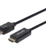 Cable Manhattan 153195 - DisplayPort a HDMI - 1 M - Resoluciones de video Ultra-HD - Negro - 153195