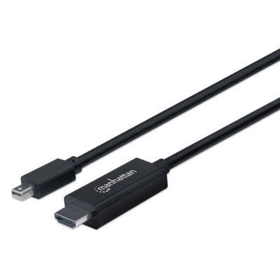Cable Manhattan 153232 - Mini DisplayPort a HDMI - 1.8 Mts - Resoluciones de video Full-HD - Negro - 153232
