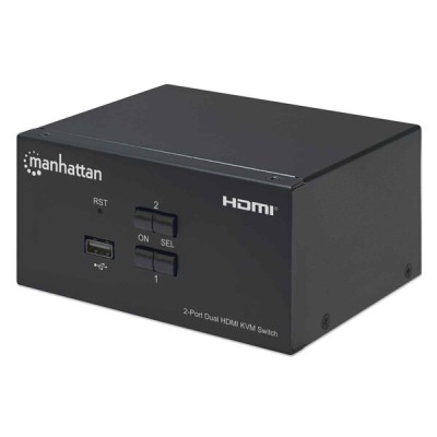 Switch KVM Manhattan 153522 - 2 Puertos HDMI - 4K - 30Hz - 153522