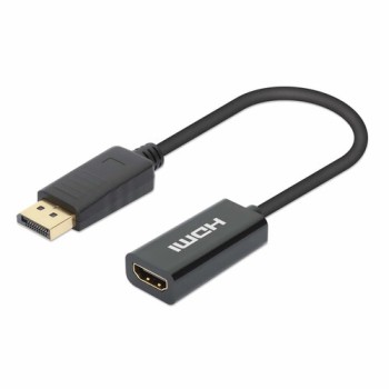Adaptador Manhattan 153713 - DisplayPort a HDMI - Negro - 153713