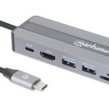 Docking Station Manhattan USB-C con HDMI, Ethernet y Lector SD - Modelo 153928