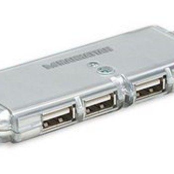 Hub USB Manhattan 4 Puertos USB 2.0 Gris Modelo 160599
