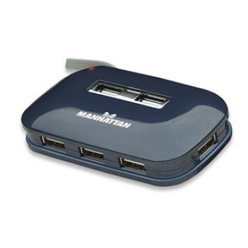 Hub USB Manhattan 2.0 Ultra - 7 Puertos - Con Fuente - 161039