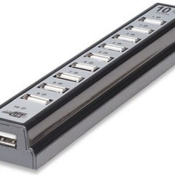 Hub USB de Escritorio Manhattan 10 Puertos USB 2.0 con Fuente Modelo 161572 Hub USB de Escritorio Manhattan 10 Puertos USB 2.0 con Fuente Modelo 161572