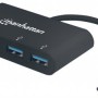 Hub Manhattan 162746 - USB-C - 4 Puertos - USB 3.0 - Negro - 162746
