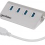 Hub Manhattan 163767 - 4 Puertos - USB 3.0 - Blanco - 163767