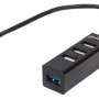Hub USB Manhattan 163828 - 4 Puertos - Negro  - 163828