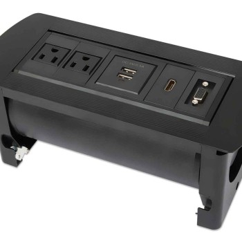 Caja de Conexión Manhattan con 2 Contactos, 2 Puertos USB, HDMI y VGA - Modelo 164832 Caja de Conexión Manhattan con 2 Contactos, 2 Puertos USB, HDMI y VGA - Modelo 164832