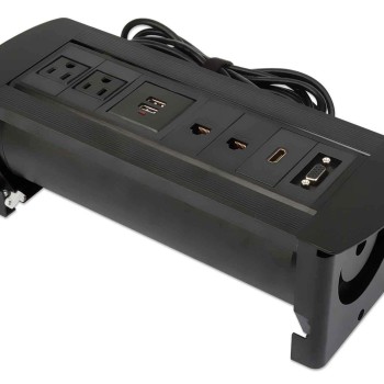 Caja de Conexión Manhattan con 2 Contactos, 2 USB, 2 RJ-45, HDMI y VGA - Modelo 164856