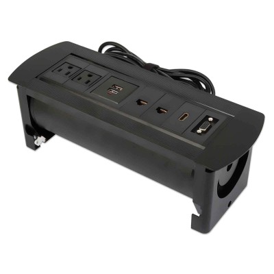 Caja de Conexión Manhattan - 2 Contactos - 2x USB - 2x RJ-45 - HDMI - VGA - 164856