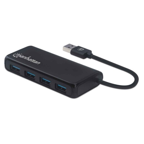 Hub USB Manhattan 164900 - 4 Puertos - USB 3.2 - Conector USB-A - 164900