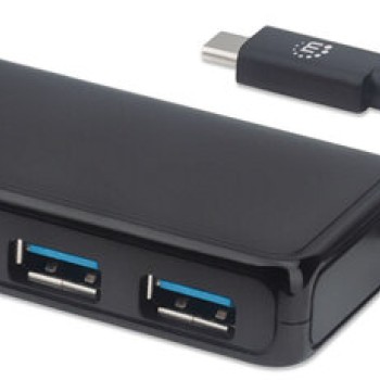 Hub USB Manhattan 4 Puertos USB 3.2 Conector USB-C Modelo 164924
