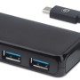 Hub USB Manhattan 164924 - 4 Puertos - USB 3.2 - Conector USB-C - 164924