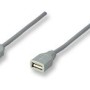 Cable de Extensión Manhattan USB - 1.8m - Gris - 165211