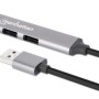 Hub USB Manhattan 168427 - USB-A a 4xUSB-A - Gris - 168427