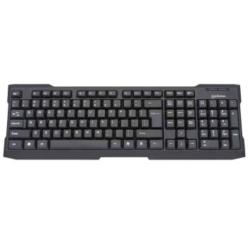Teclado Manhattan - Alámbrico - USB - Negro - 175708