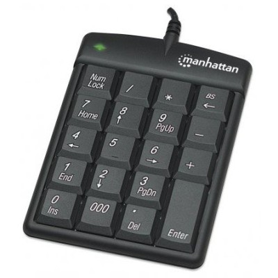 Teclado Numérico Manhattan - USB - Negro - 176354