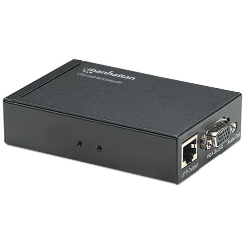 Extensor de Video y Audio Manhattan SVGA hasta 300m - Cable Cat5/5e/6 - Modelo 177344