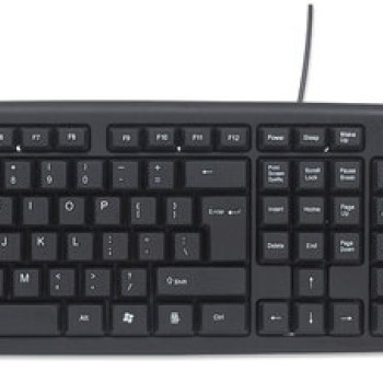 Kit de Teclado y Mouse Manhattan Alámbrico USB Negro Modelo 178464
