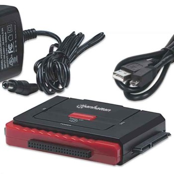 Adaptador Manhattan USB 2.0 a HDD SATA/IDE - Negro - Modelo 179195