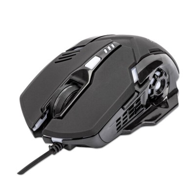 Mouse Gamer Manhattan 179256 - Alámbrico - 6 Botones - Diestro - RGB - 179256