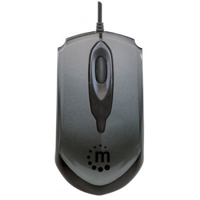 Mouse Óptico Manhattan Edge 179423 - Alámbrico - USB - Gris - 179423