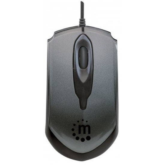 Mouse Óptico Manhattan Edge 179423 - Alámbrico - USB - Gris - 179423