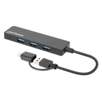 Hub USB Manhattan 180863 - USB-A/C a 4x USB-A - 180863