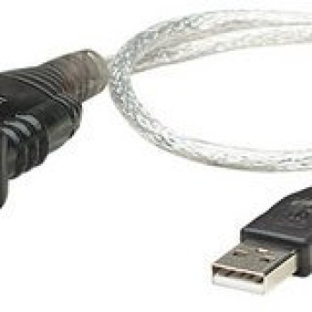 Convertidor USB a Serial DB9 Manhattan Negro Transparente 0.45m Modelo 205153