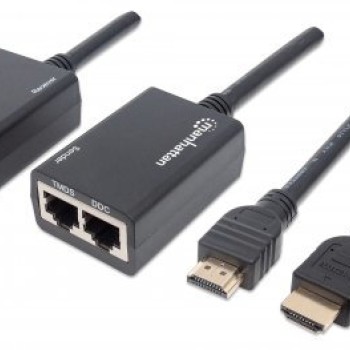 Extensor HDMI Manhattan por Red Cat5e/Cat6 - Hasta 30m - Modelo 207386
