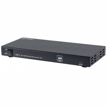 Divisor de vídeo Manhattan 207560 - 8 puertos - HDMI - Negro - 207560
