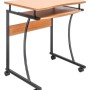 Escritorio Manhattan 207812 - 4 Ruedas - Marco de Metal - Cafe Claro - 207812